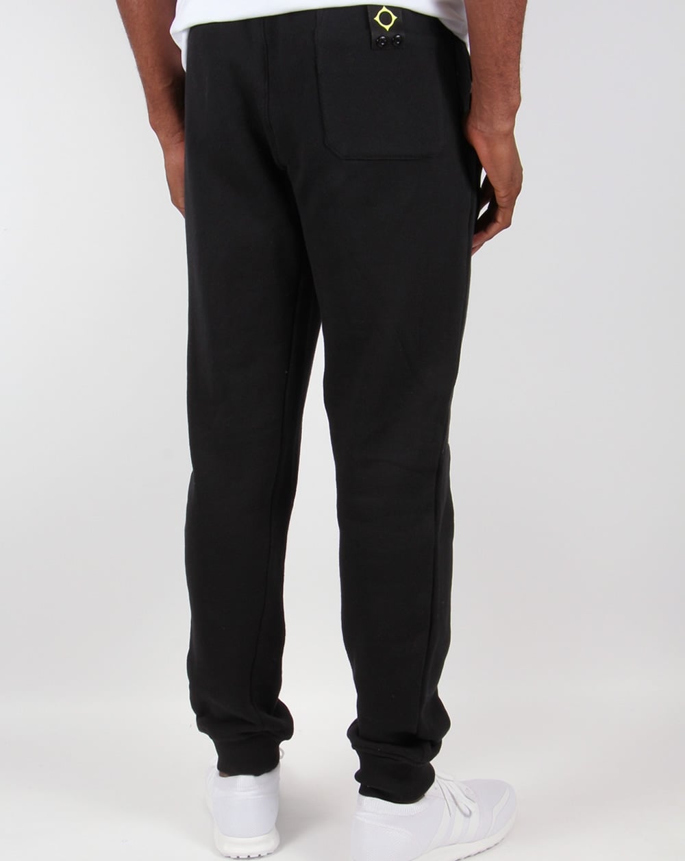 Ma.strum Slim Fit Herringbone Sweat Pants Black