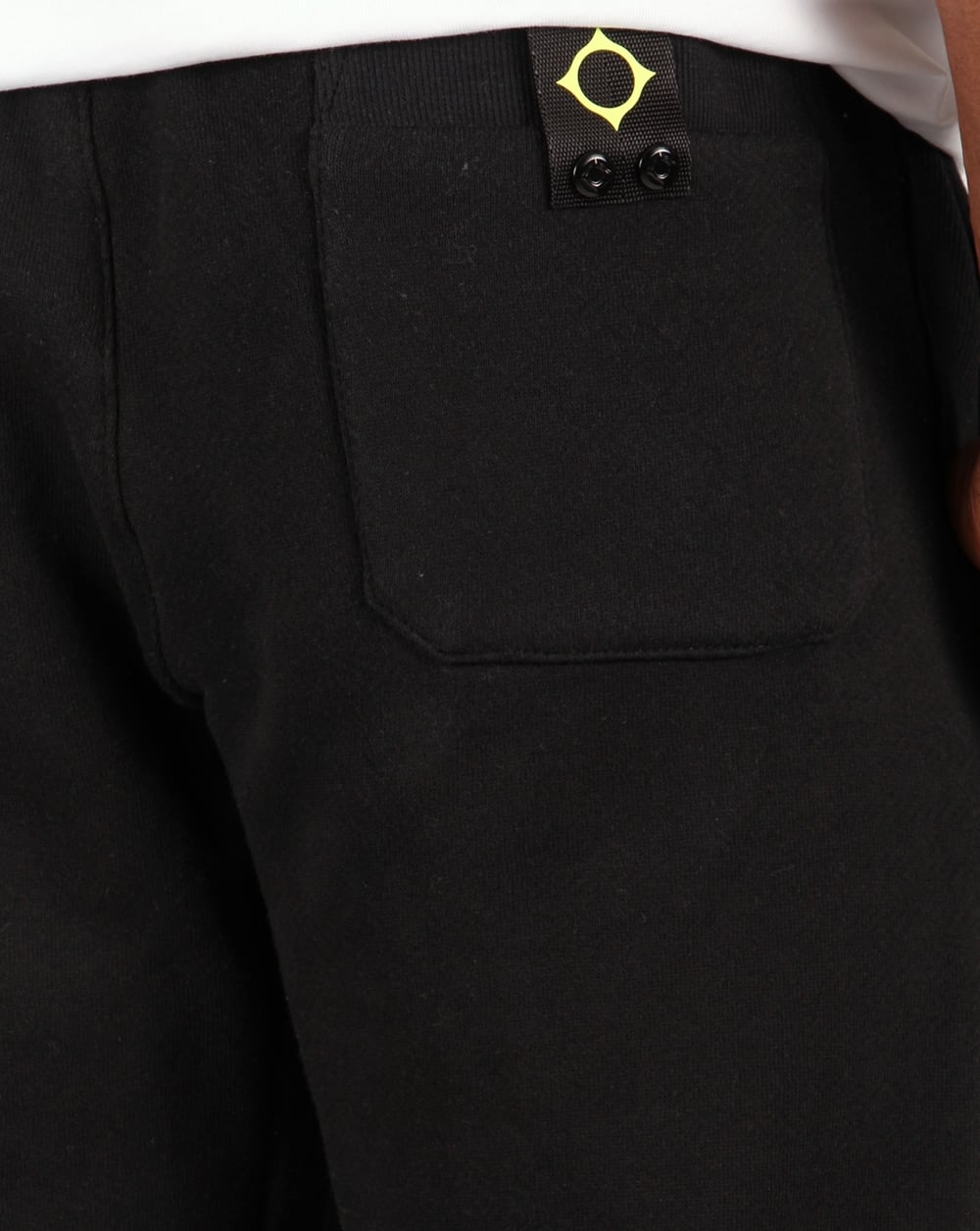 Ma.strum Slim Fit Herringbone Sweat Pants Black