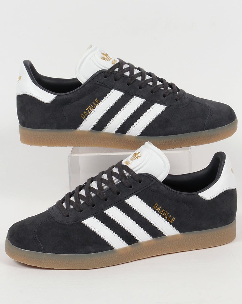 Adidas Gazelle Trainers Night Grey/White/Gum