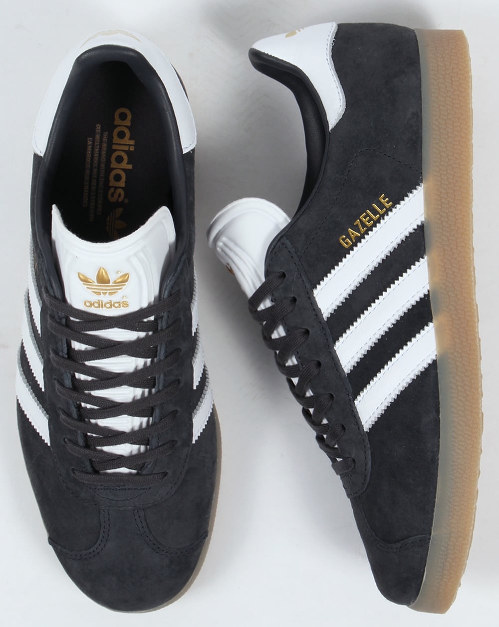 Adidas Gazelle Trainers Night Grey/White/Gum