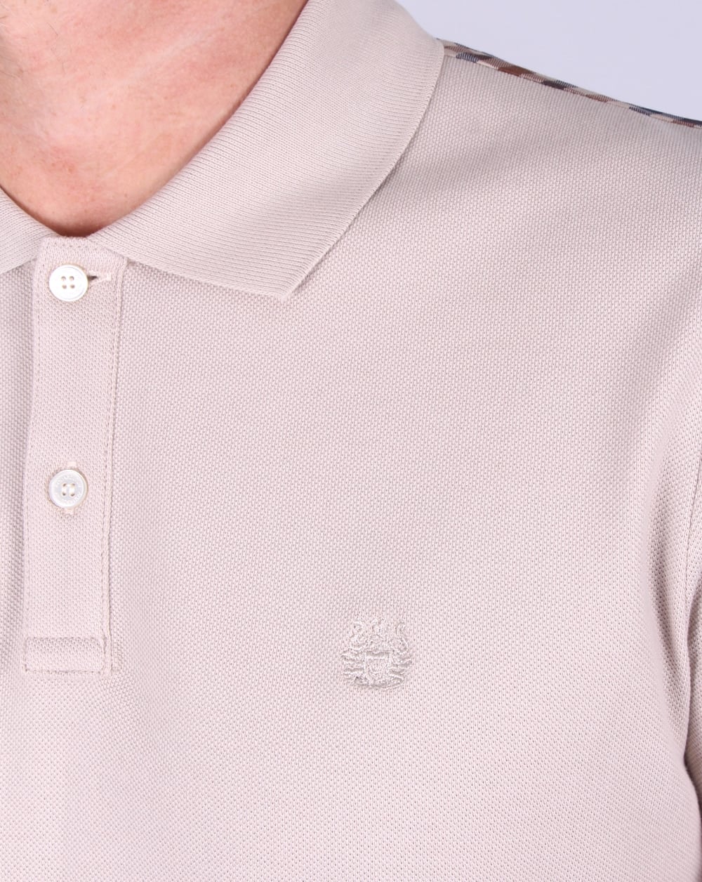 Aquascutum Hill Pique Polo Shirt Beige