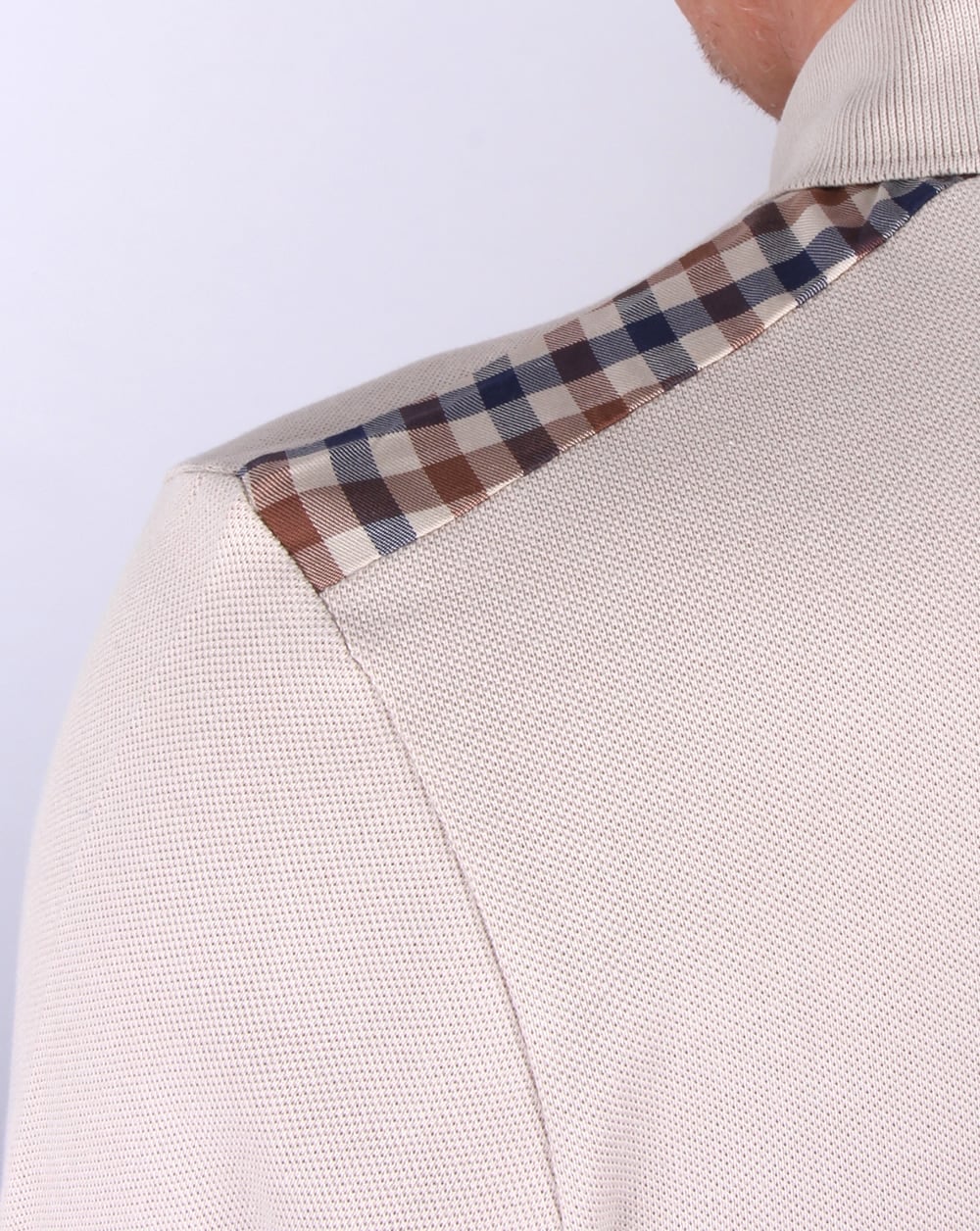 Aquascutum Hill Pique Polo Shirt Beige