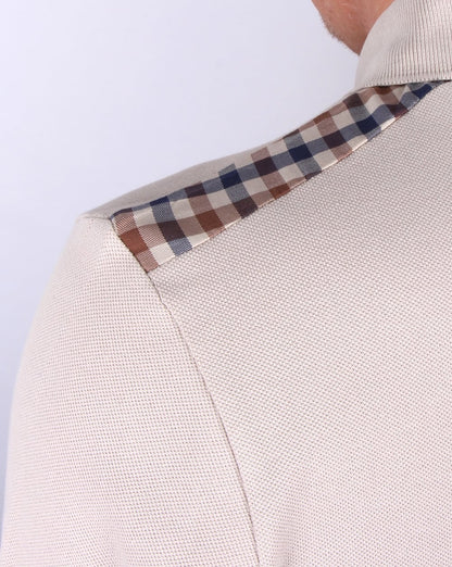 Aquascutum Hill Pique Polo Shirt Beige