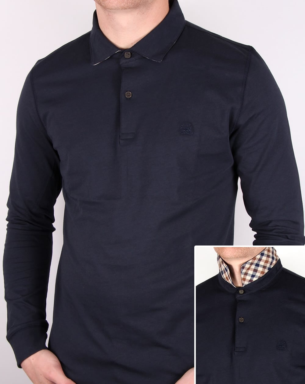 Aquascutum Kendrick Jersey Polo Shirt Navy