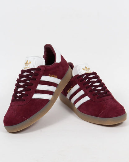 Adidas Gazelle Trainers Maroon/White/Gum
