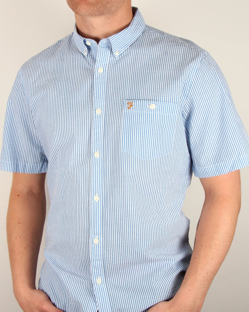Farah Sloane Shirt Sierra Blue