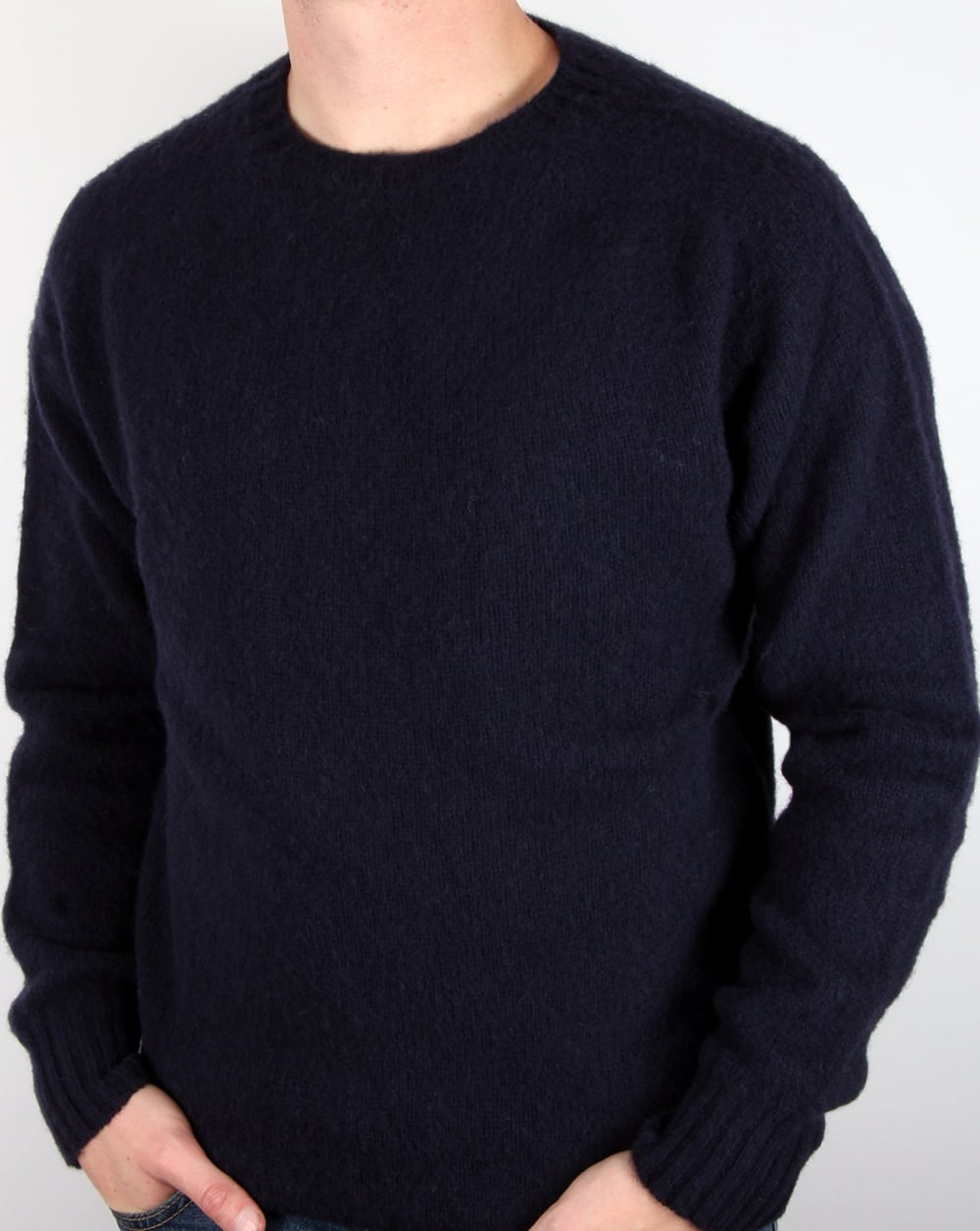 Ymc Suedehead Brushed Knit Jumper Navy