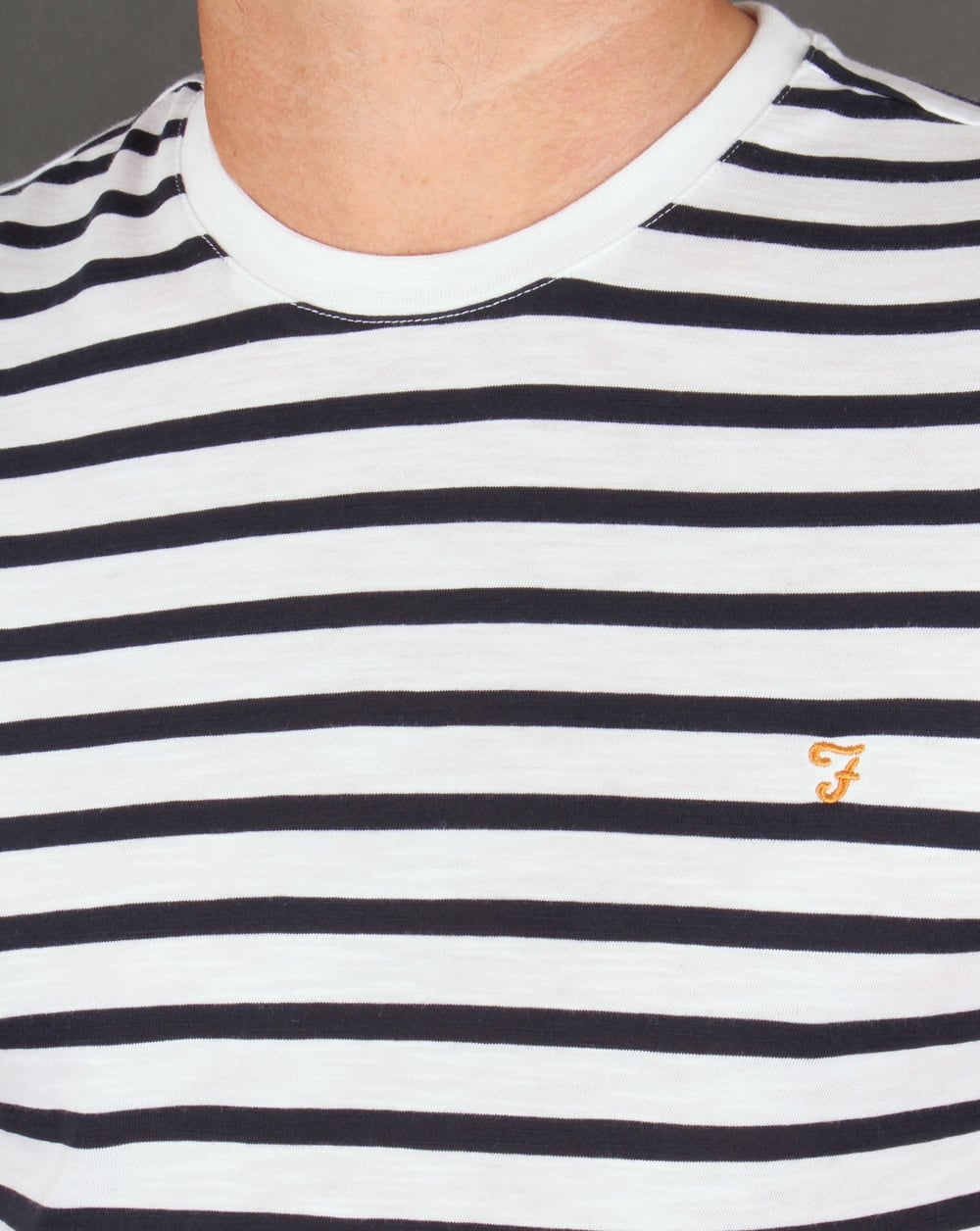 Farah Gieger Striped T-shirt White/Navy