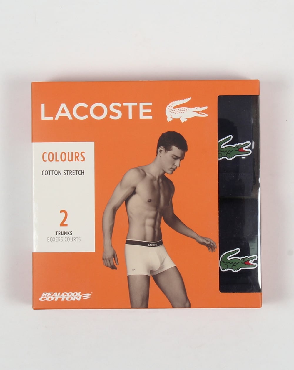 Lacoste Twin Pack Boxer Shorts Dark Blue