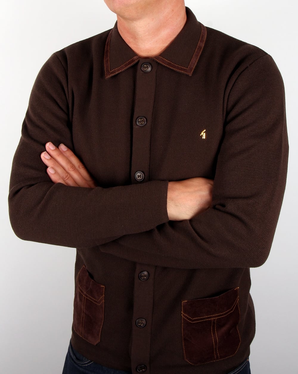 Gabicci Vintage Cardigan Coffee