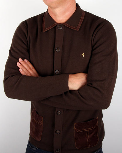 Gabicci Vintage Cardigan Coffee