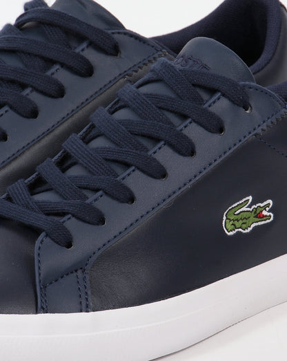 Lacoste Lerond Leather Trainers Navy