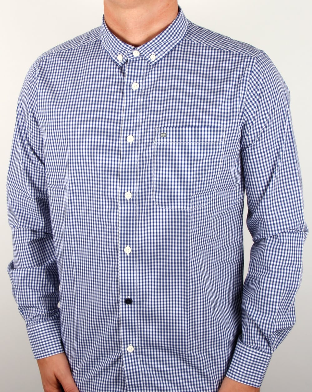 Weekend Offender Hetton Gingham Shirt Indigo/white