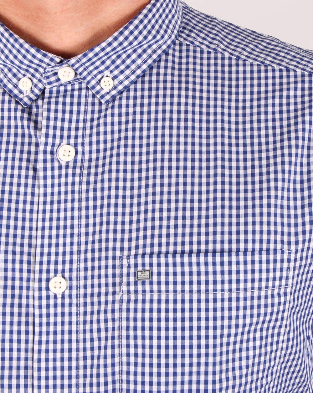 Weekend Offender Hetton Gingham Shirt Indigo/white