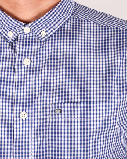 Weekend Offender Hetton Gingham Shirt Indigo/white