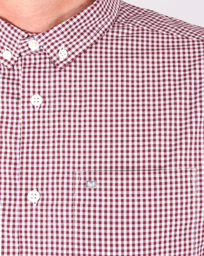 Weekend Offender Hetton Gingham Shirt Malbec/white