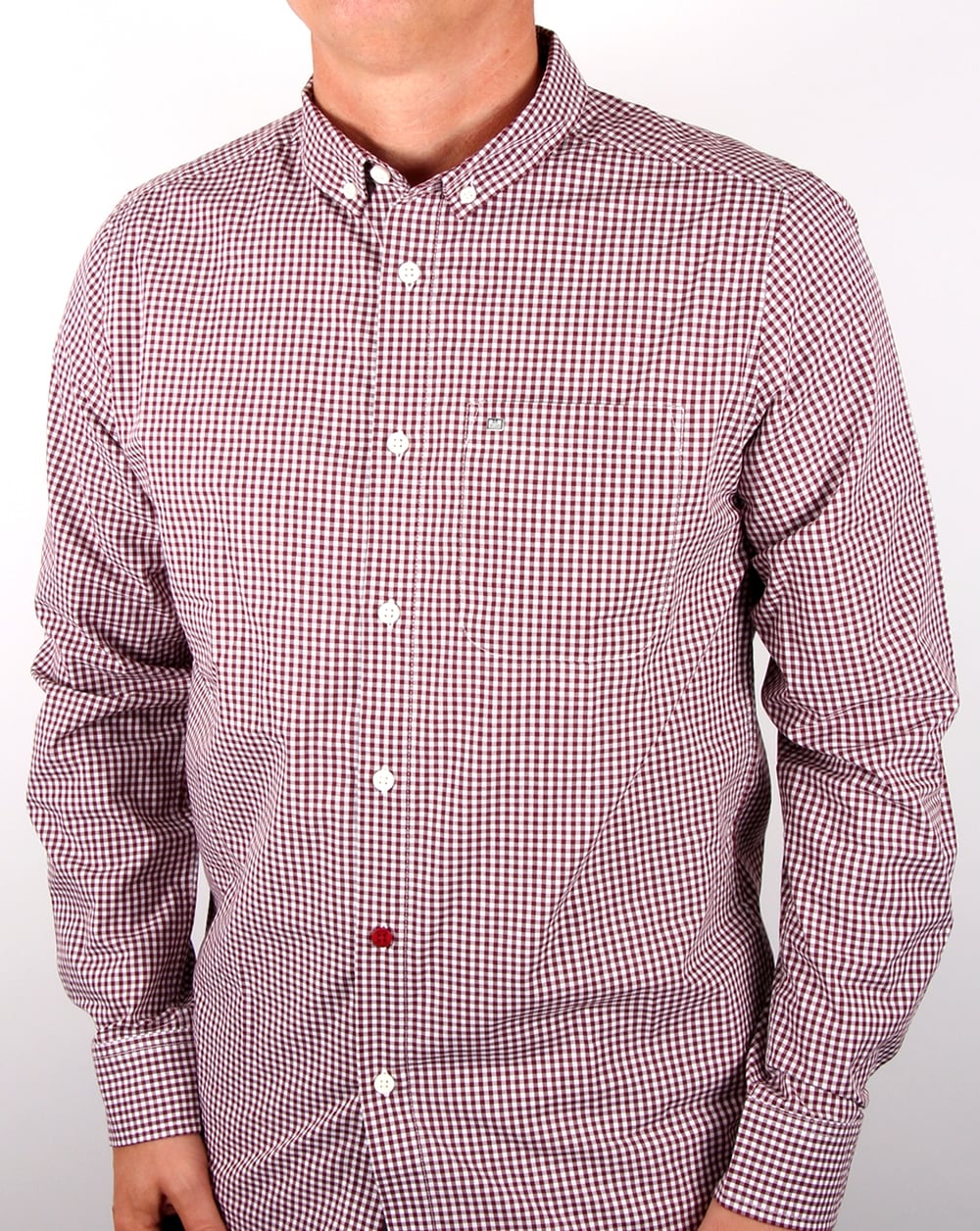Weekend Offender Hetton Gingham Shirt Malbec/white