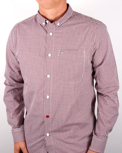 Weekend Offender Hetton Gingham Shirt Malbec/white