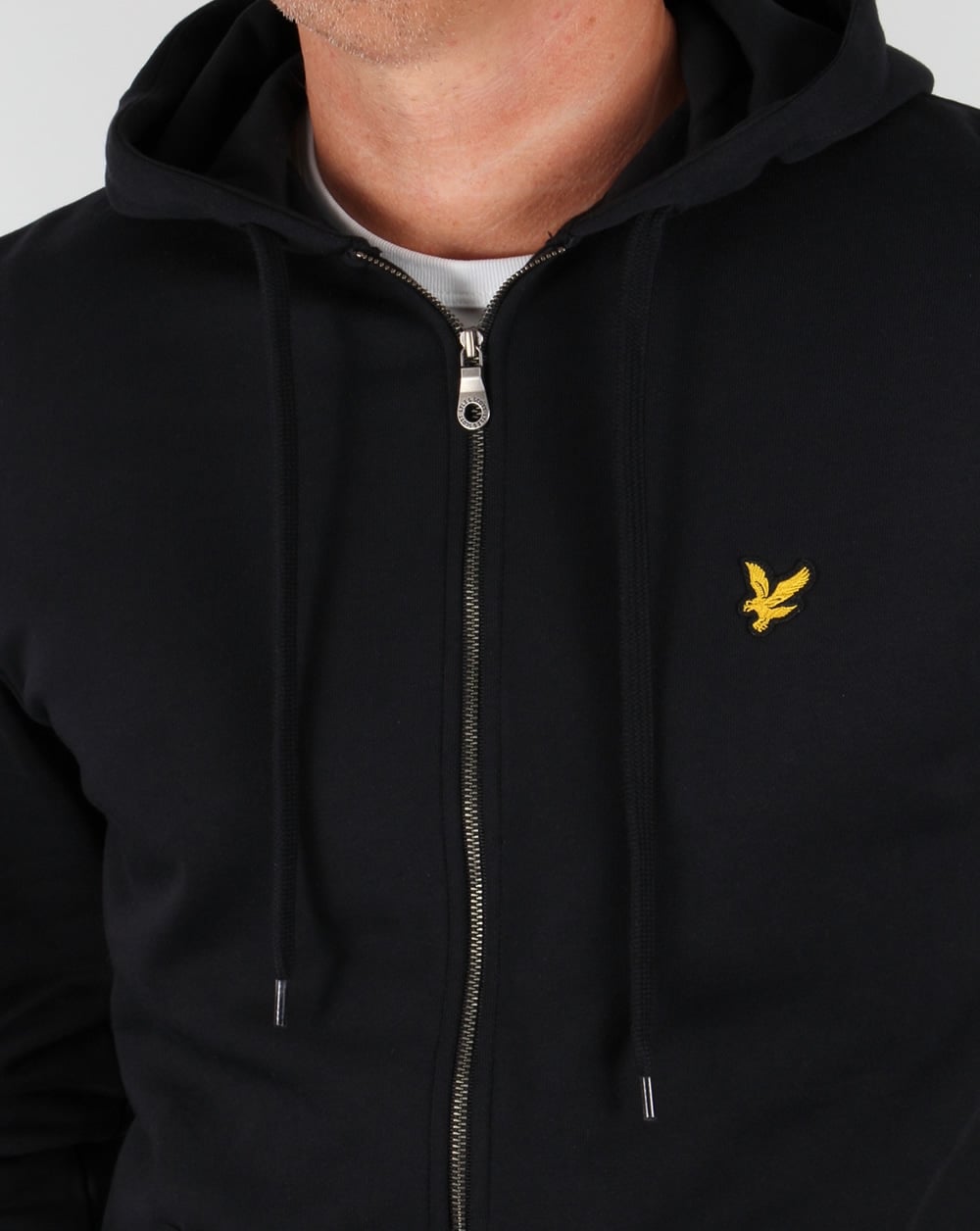 Lyle And Scott Zip Through Hoodie Black