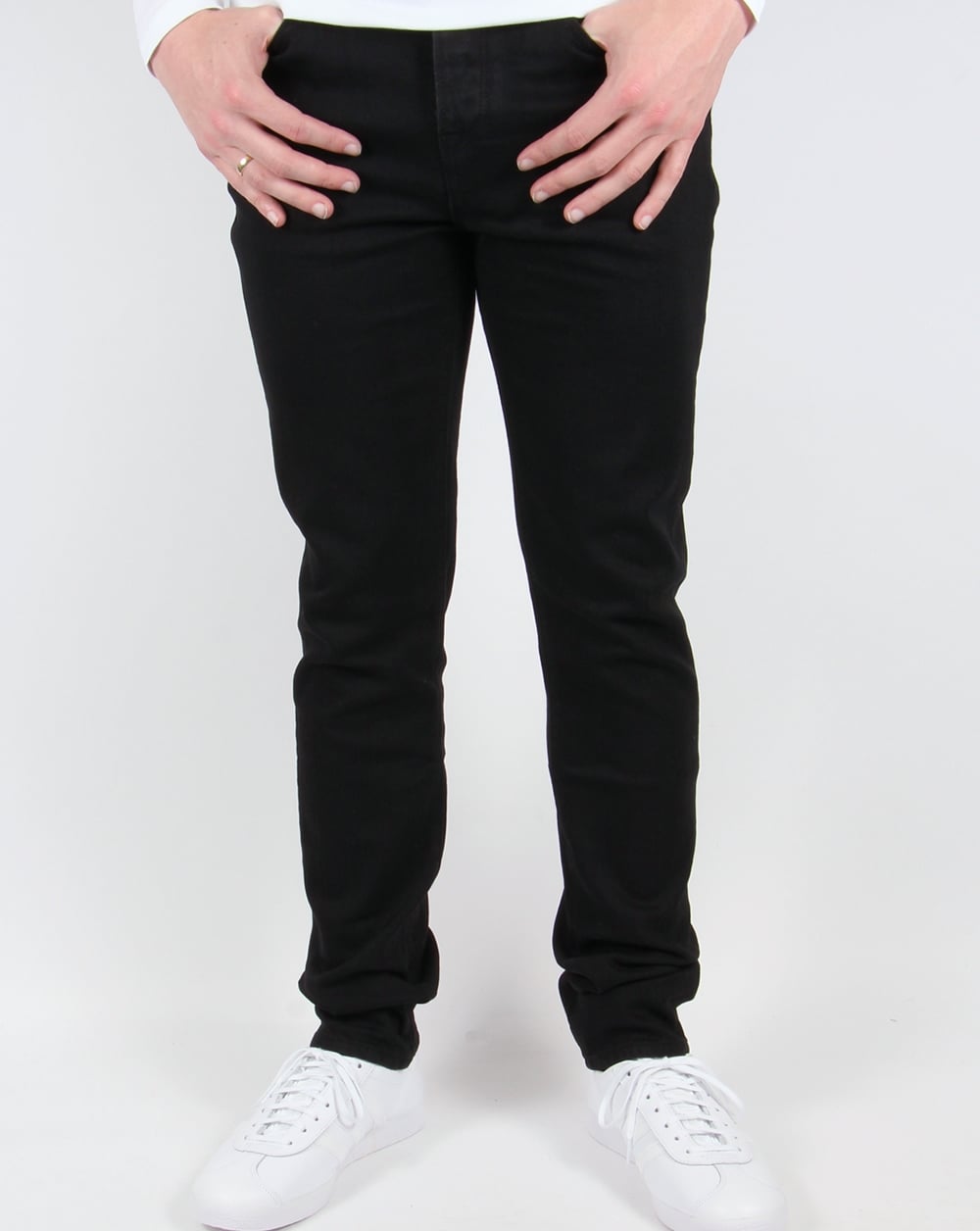 Pretty Green Erwood Slim Fit Jeans Black Rinse
