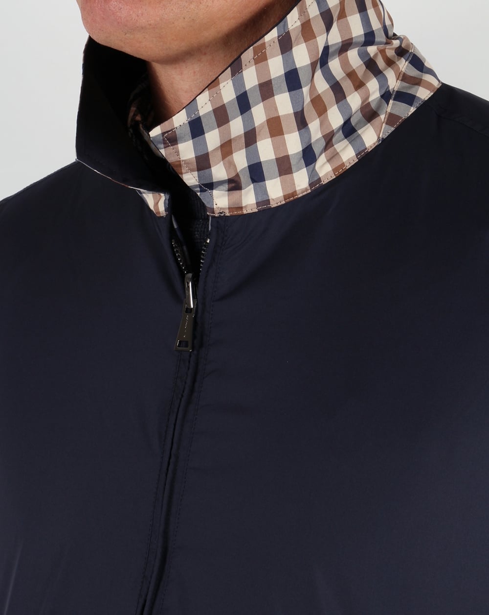 Aquascutum Brackenberry Reversible Blouson Jacket Navy