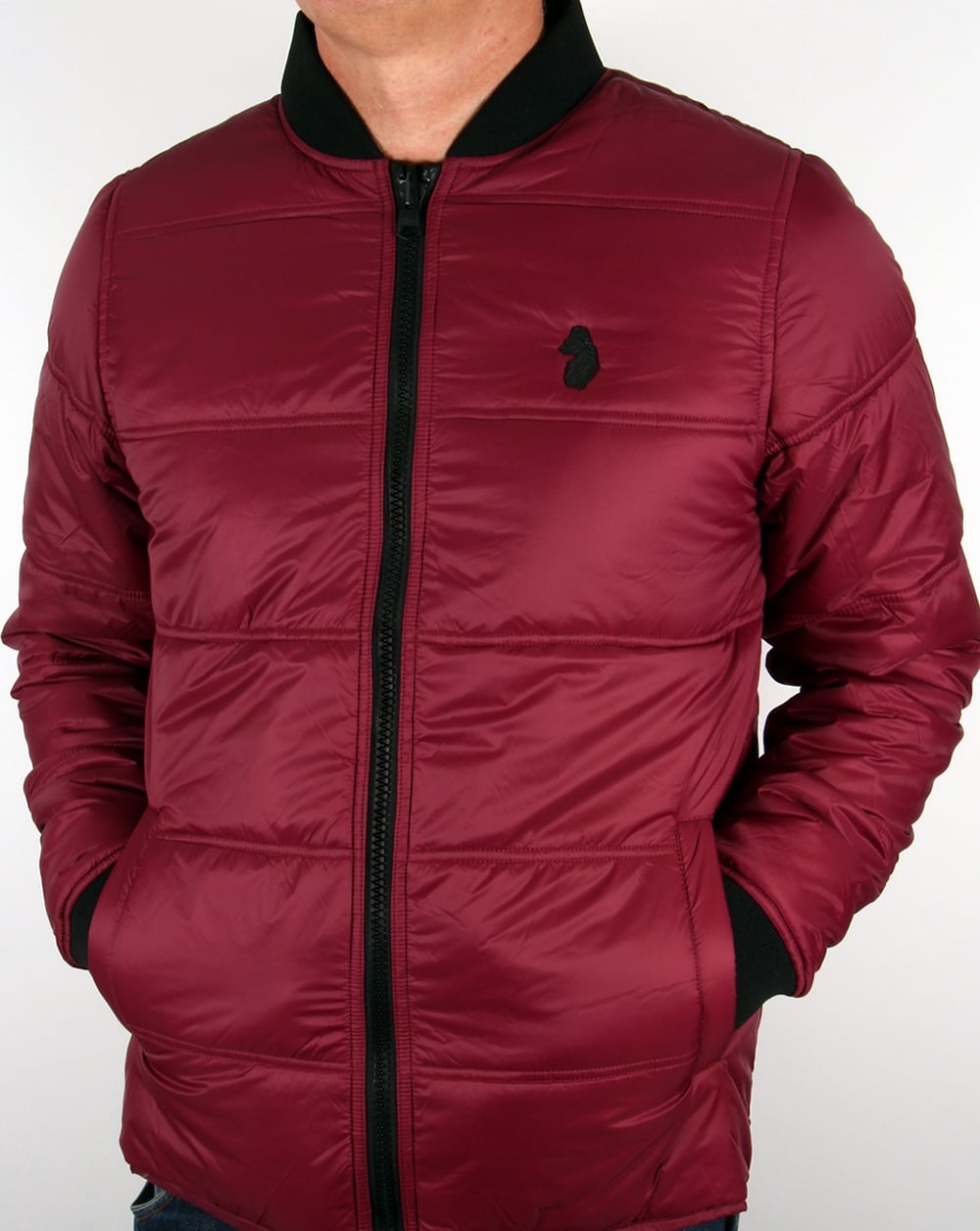 Luke Liner Quilted Jacket Berry