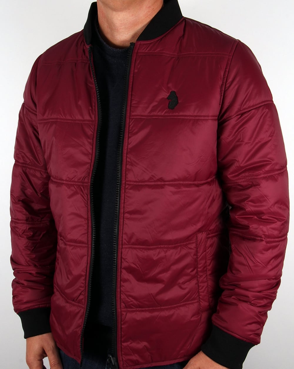 Luke Liner Quilted Jacket Berry