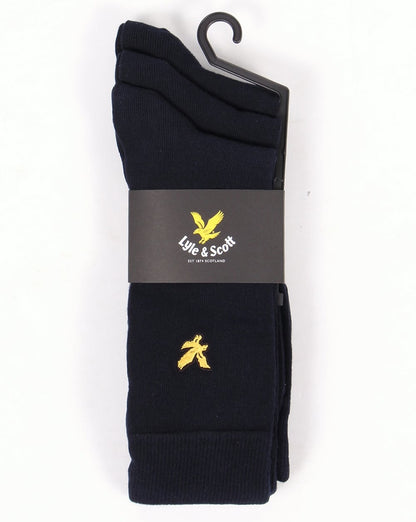 Lyle And Scott 3 Pack Vintage Socks Navy