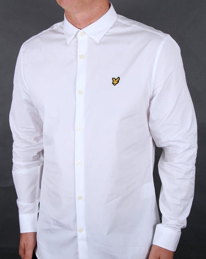 Lyle And Scott Poplin Slim Fit Shirt White