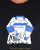 80s Casuals Benetton Rugby Print T-shirt Navy