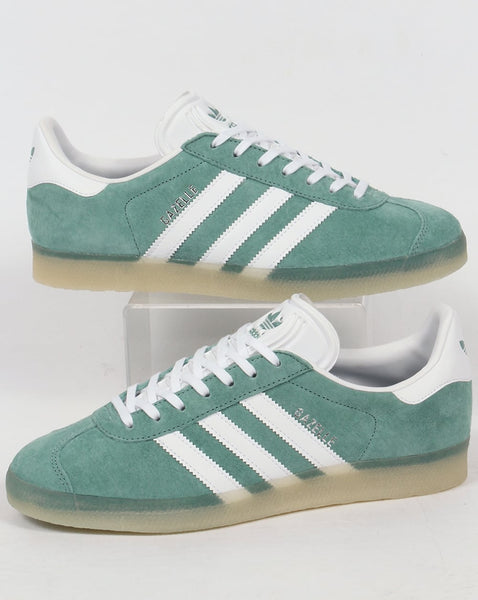 Adidas Gazelle Trainers Green Steel/Ice Gum