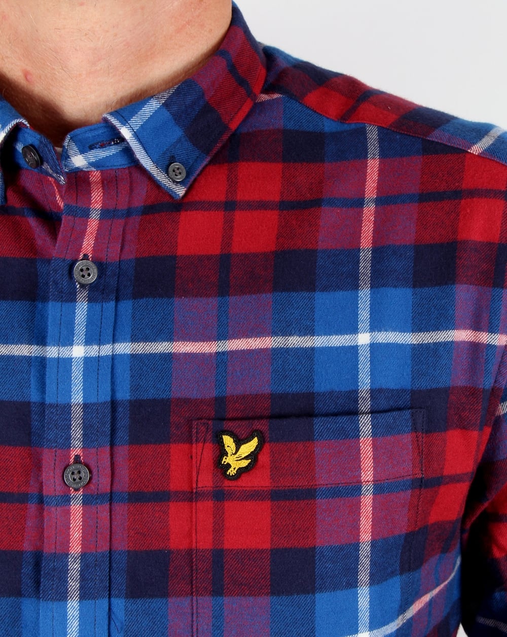 Lyle And Scott Check Flannel Shirt Navy/Red