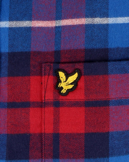 Lyle And Scott Check Flannel Shirt Navy/Red
