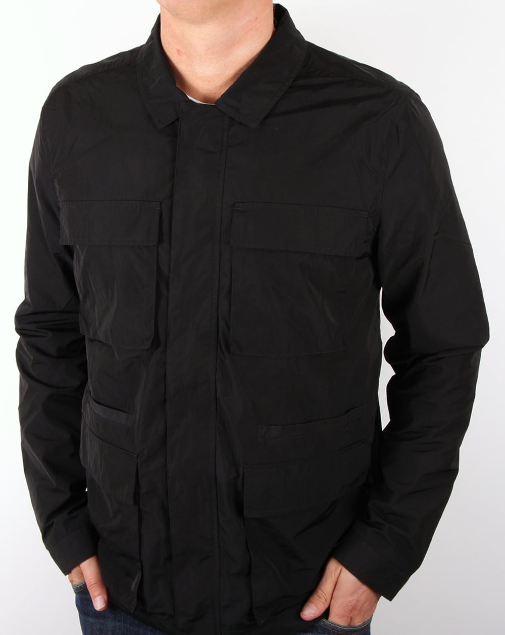 Bellfield Pogue Overshirt Jacket Black