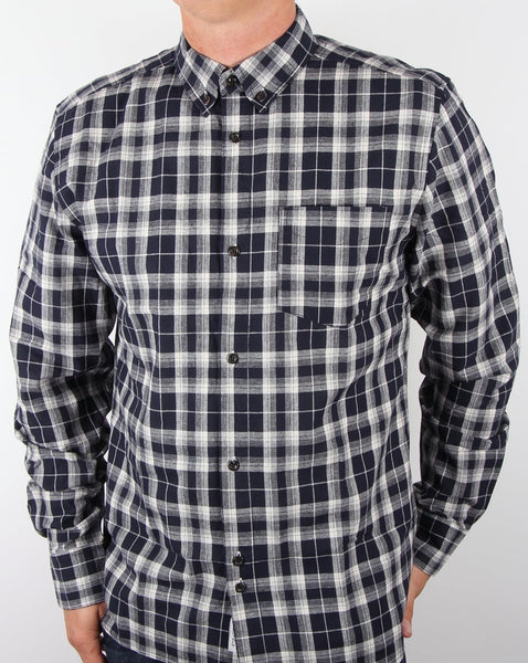 Bellfield Dillon Check Shirt Blue