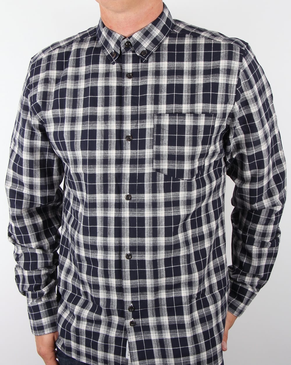 Bellfield Dillon Check Shirt Blue