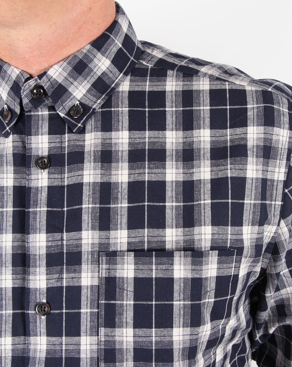 Bellfield Dillon Check Shirt Blue
