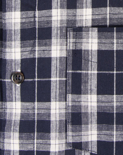 Bellfield Dillon Check Shirt Blue