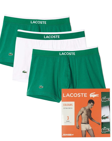 Lacoste Triple Pack Boxer Shorts White/Green