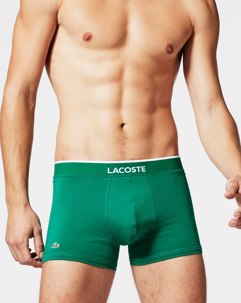 Lacoste Triple Pack Boxer Shorts White/Green