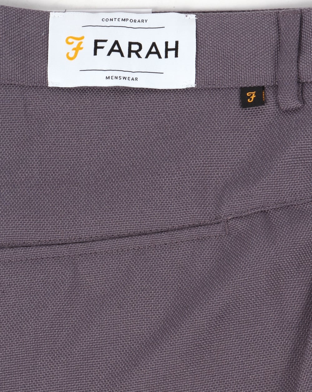 Farah 80s Classic Hopsack Trousers Slate Grey