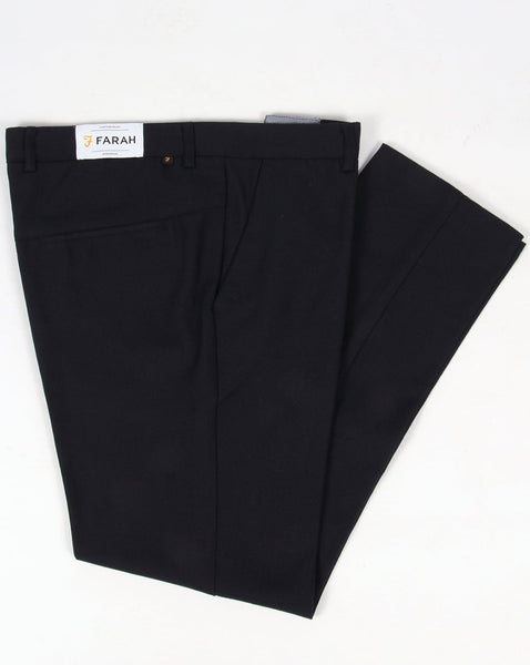 Farah 80s Classic Hopsack Trousers Navy