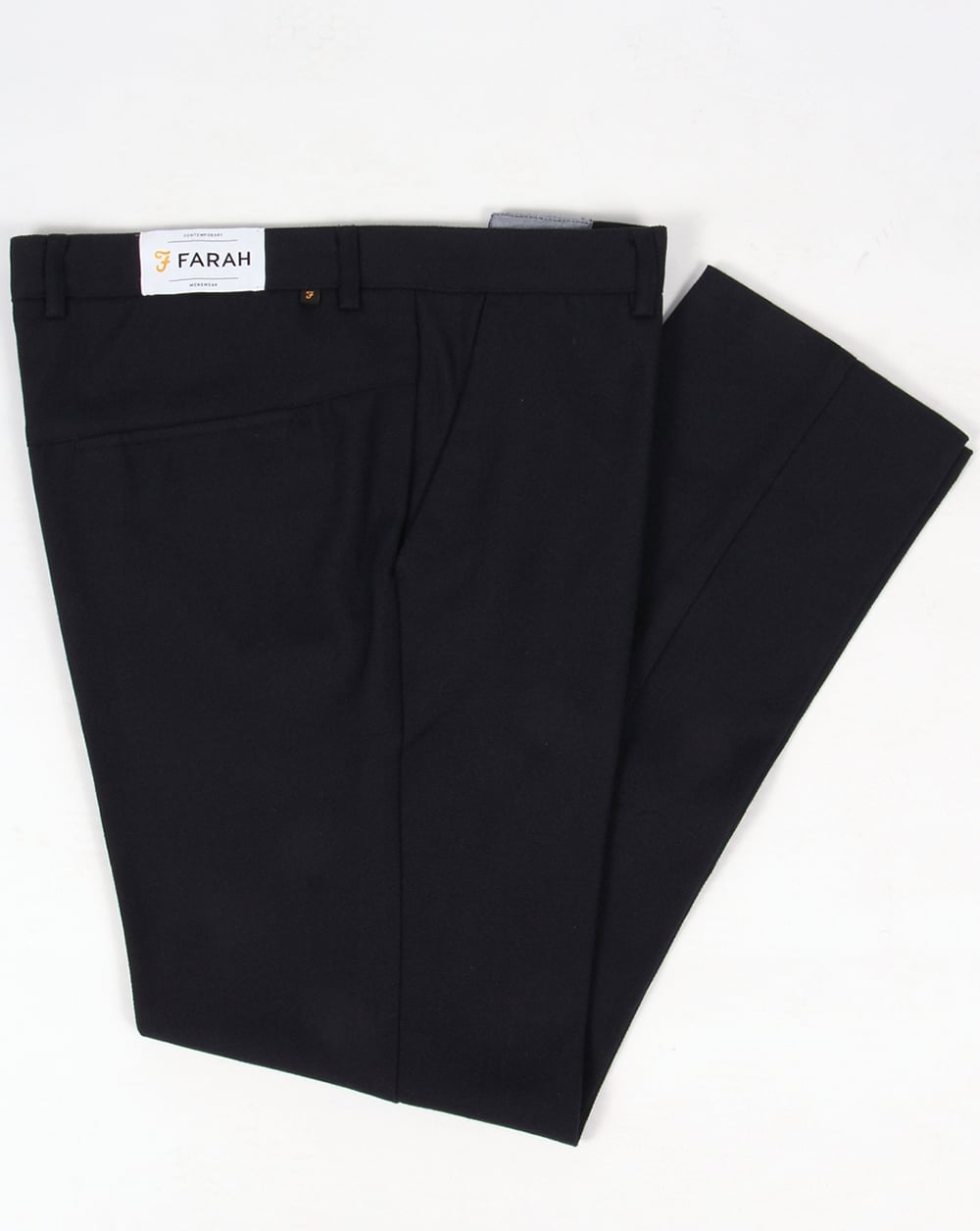 Farah 80s Classic Hopsack Trousers Navy