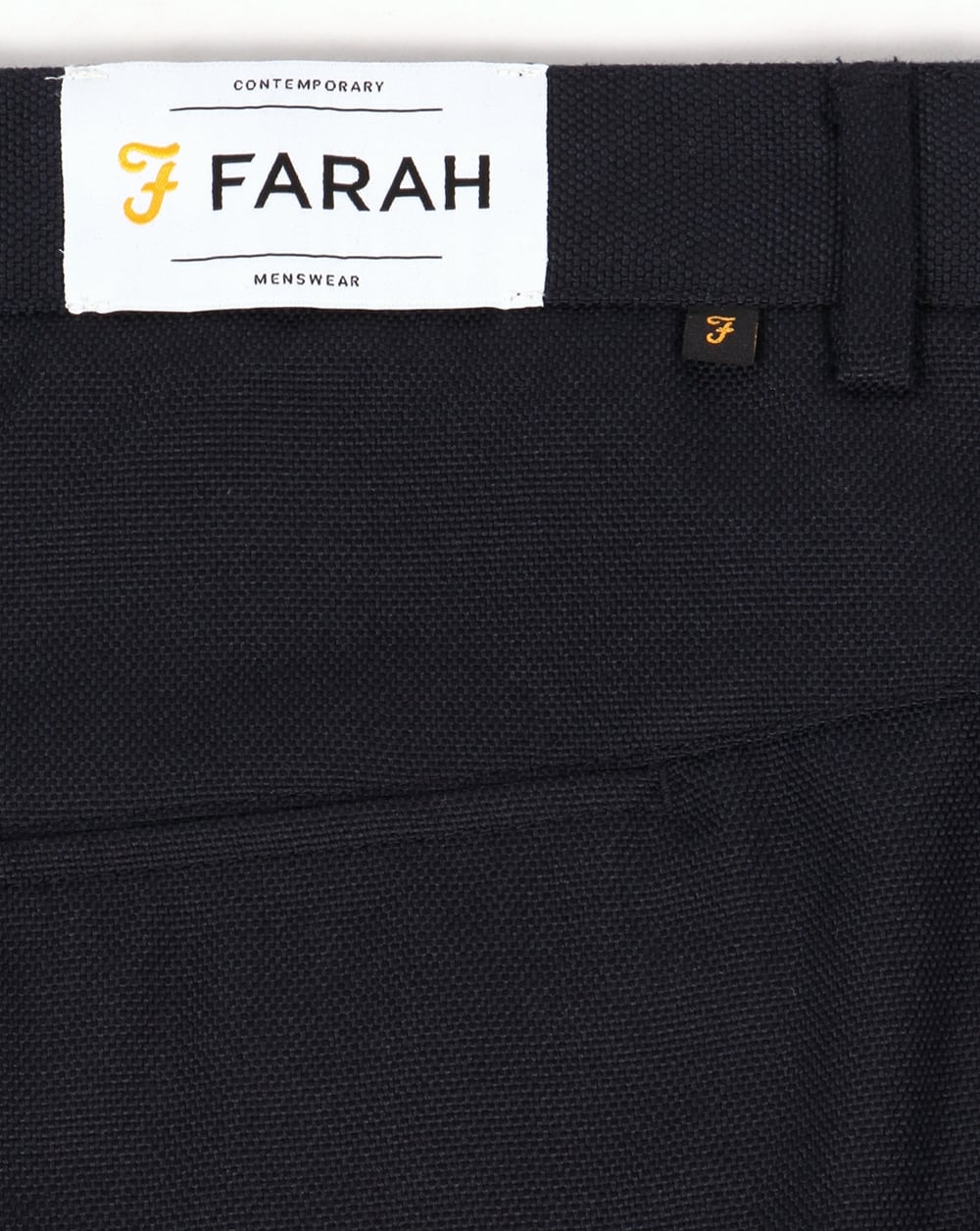 Farah 80s Classic Hopsack Trousers Navy