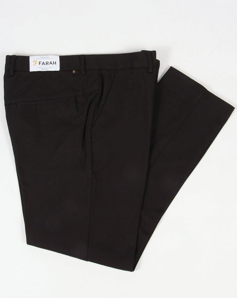 Farah Denby Rigid Hopsack Trousers Black