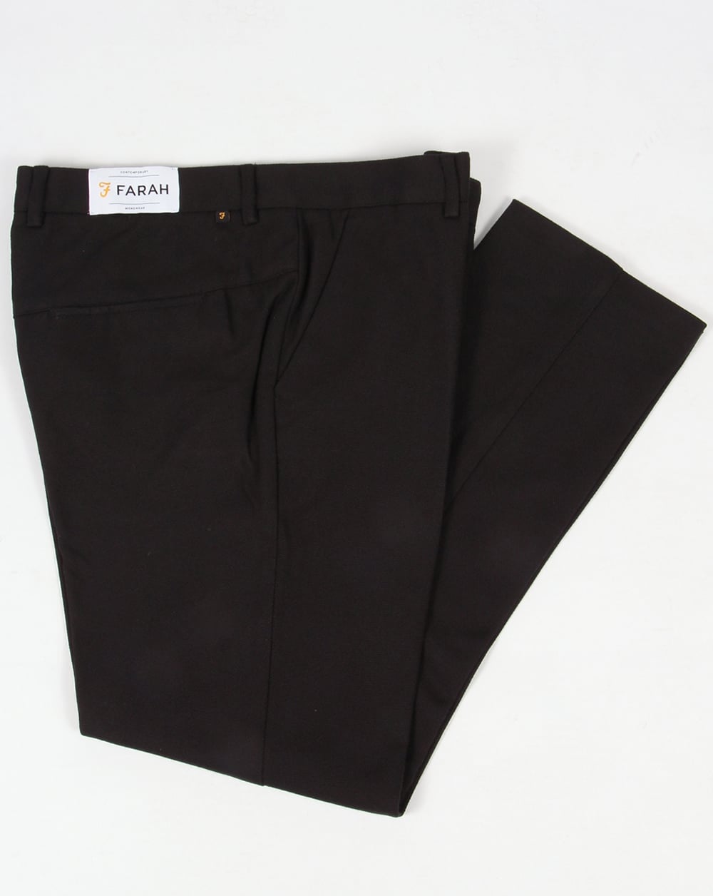 Farah Denby Rigid Hopsack Trousers Black