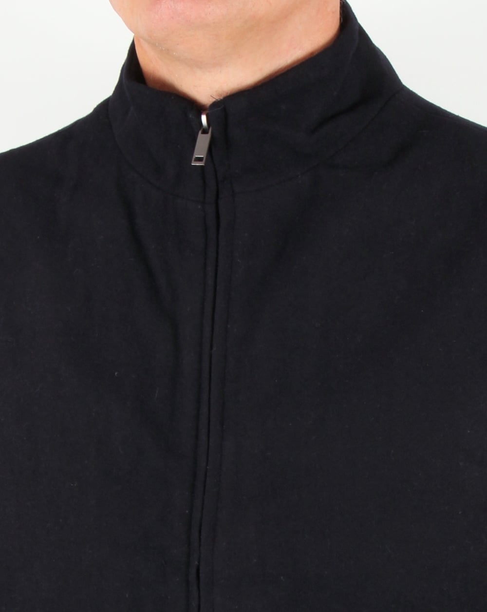Bellfield Wool Funnel Bomber Jacket Navy