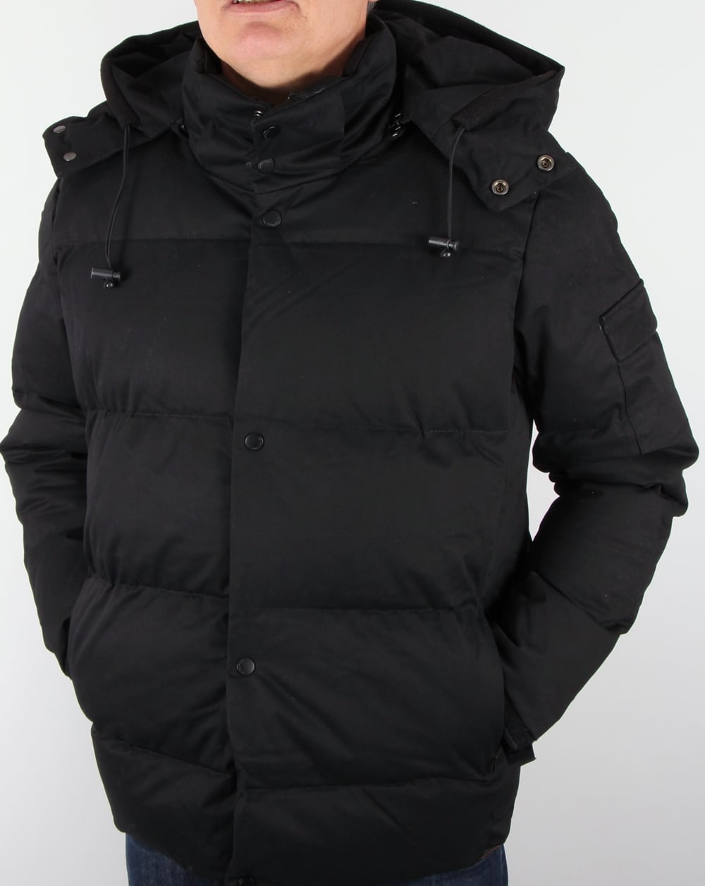 Bellfield Orsted Padded Hooded Jacket Black