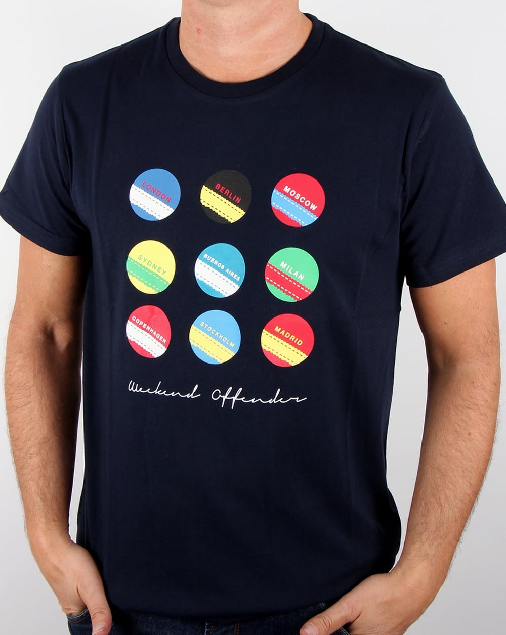 Weekend Offender Cities T Shirt Navy
