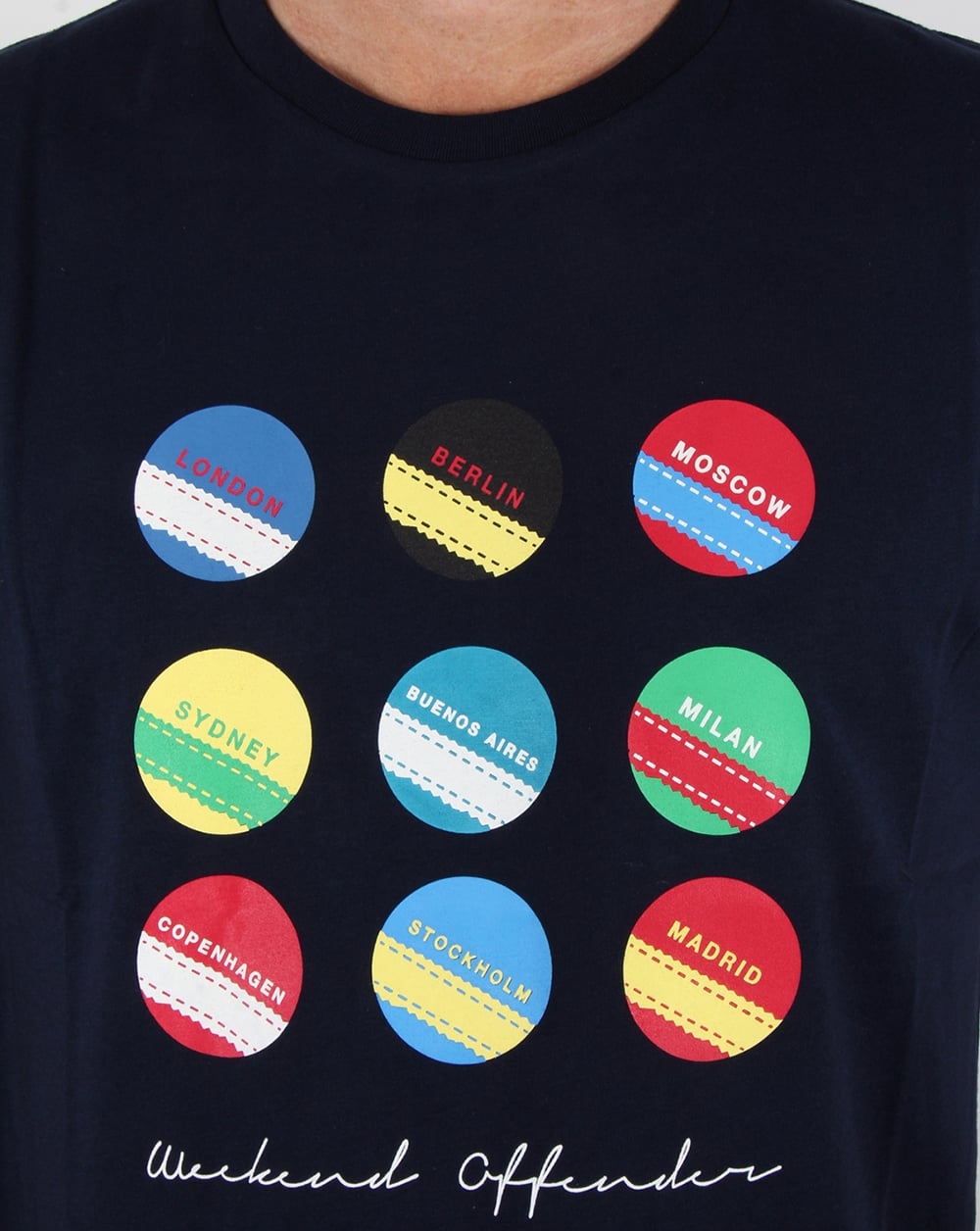 Weekend Offender Cities T Shirt Navy